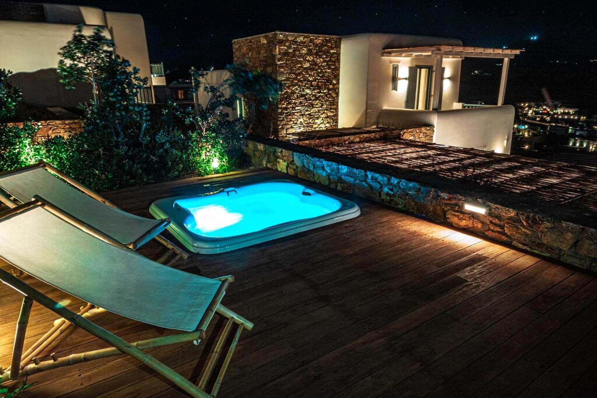 Villa Splendid Mykonos Villa Villa Agape 5 Bedrooms Private Pool With Stunning Sea Views Outdoor Lounge Dining Area Hot Tub Kalafatis