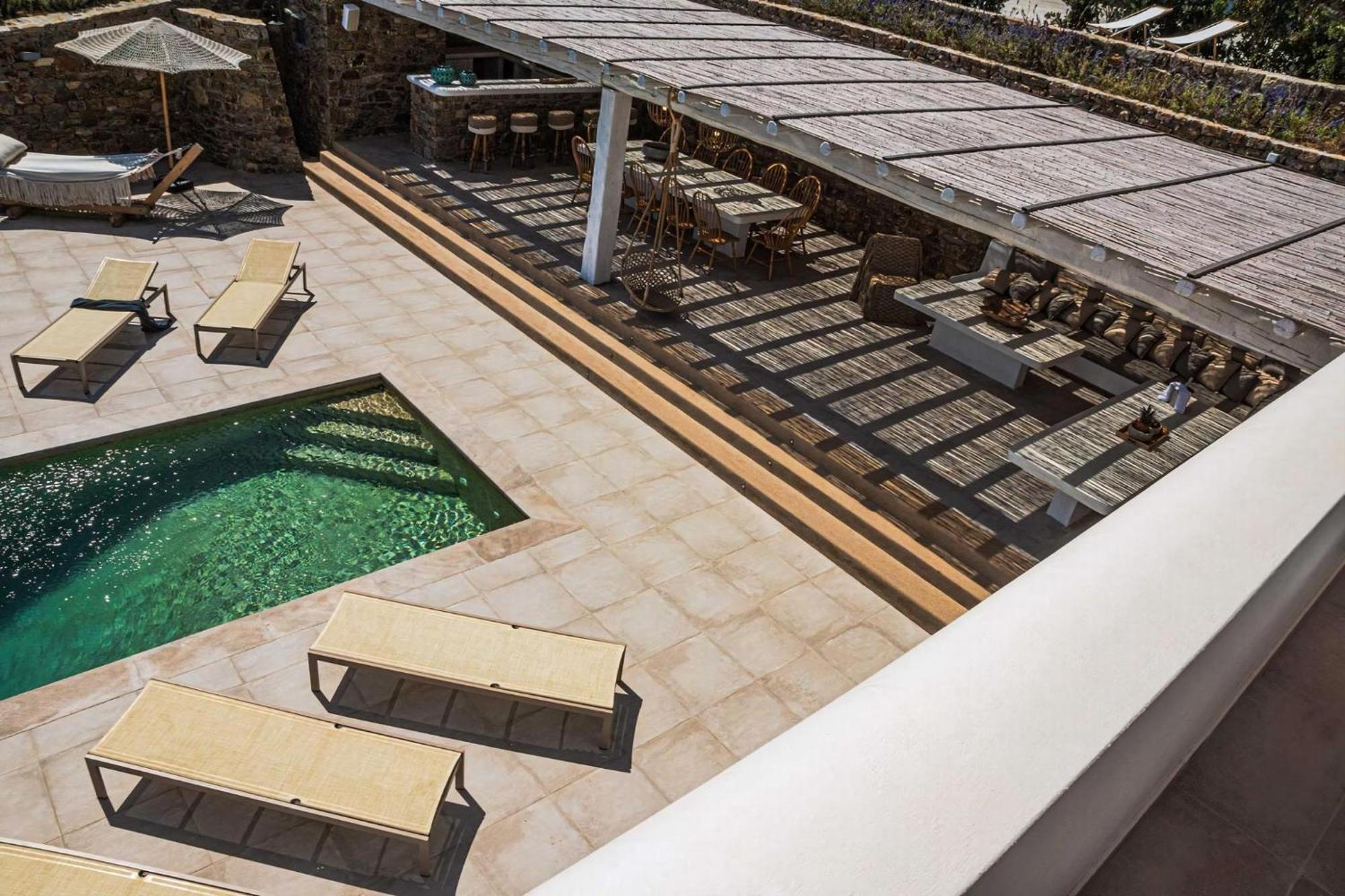 Splendid Mykonos Villa Villa Agape 5 Bedrooms Private Pool With Stunning Sea Views Outdoor Lounge Dining Area Hot Tub Kalafatis * Kalafatis