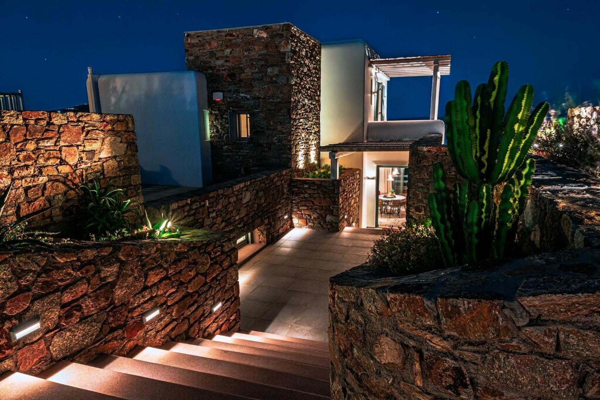 Splendid Mykonos Villa Villa Agape 5 Bedrooms Private Pool With Stunning Sea Views Outdoor Lounge Dining Area Hot Tub Kalafatis Villa