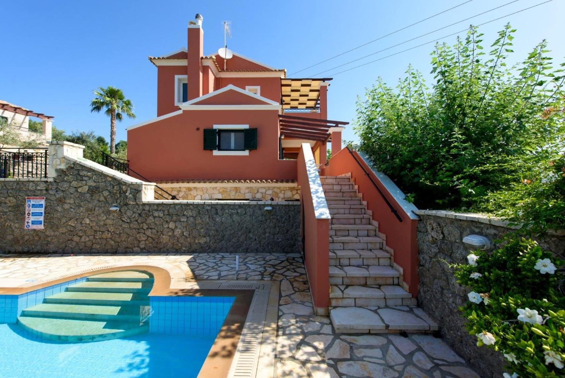 Luxury Corfu Villa Villa Dassia Rose Private Pool 4 Bedrooms Villa Dafnila