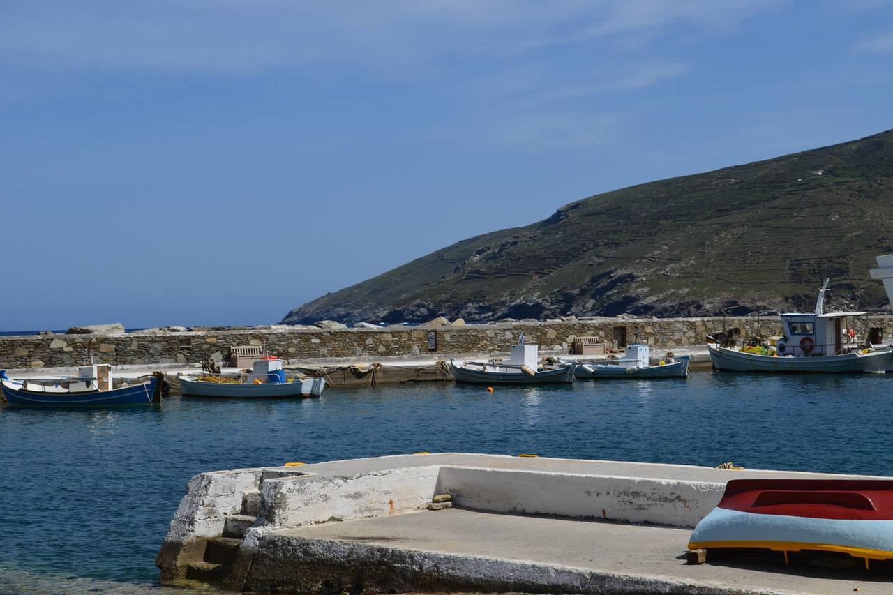 Apartment Blue Beside Stone Tower 1690 • Andros Aidonia (Andros)
