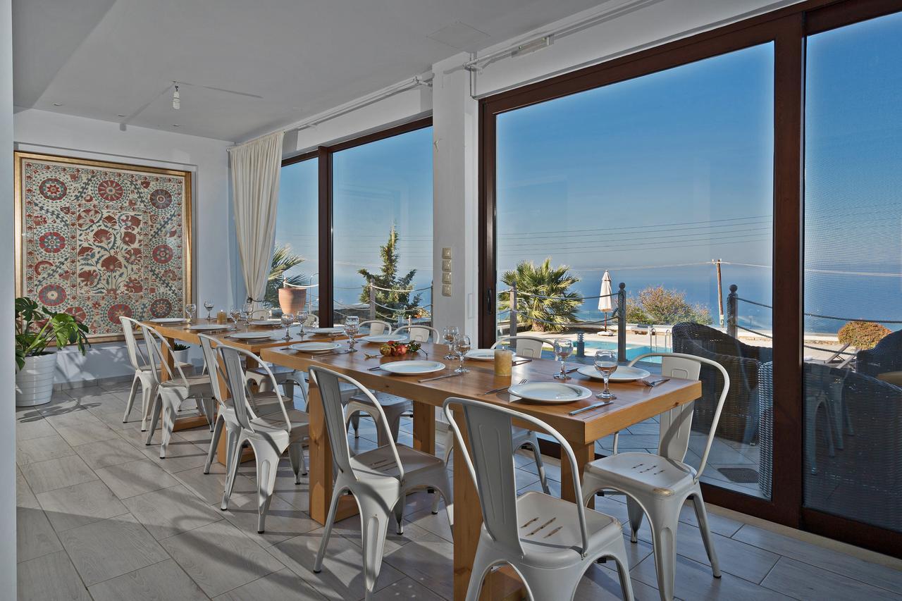 Villa Sea Views At Anemomylos With Heated Pool, Ping Pong And Tennis
