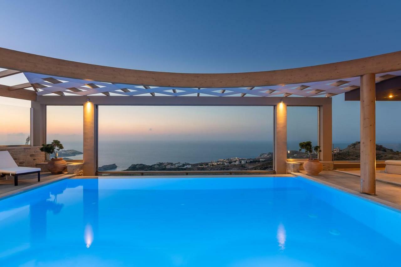 Minimalist Mediterranean Blue Key With Sea View & Infinity Heated Pool * Agia Pelagia (Crete)