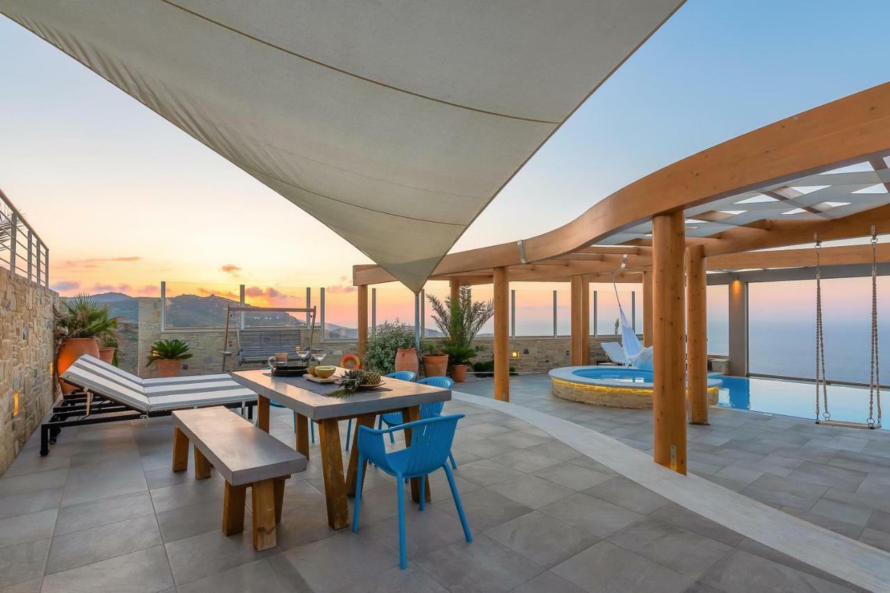 Minimalist Mediterranean Blue Key With Sea View & Infinity Heated Pool Villa Agia Pelagia (Crete)