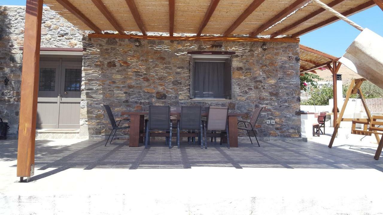Flora's And Pool In Syros Villa Liaropa