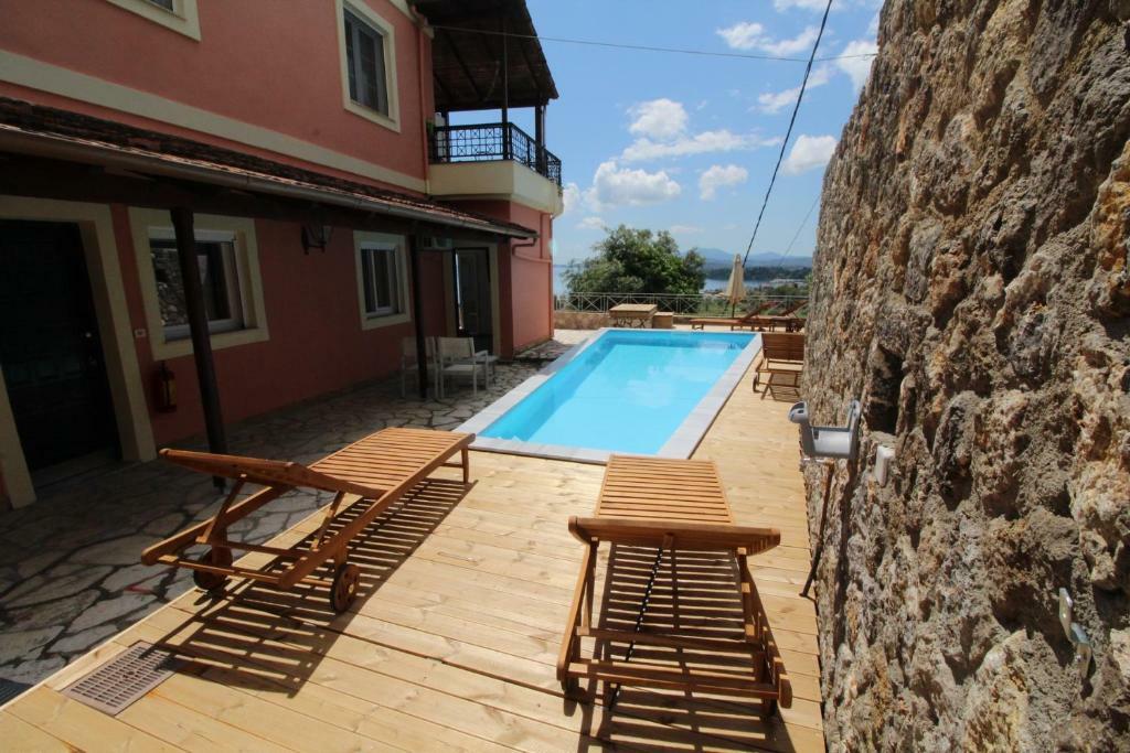 Belvedere ,pyrgi,corfu ,stunning Ipsos Bay View * Agios Markos