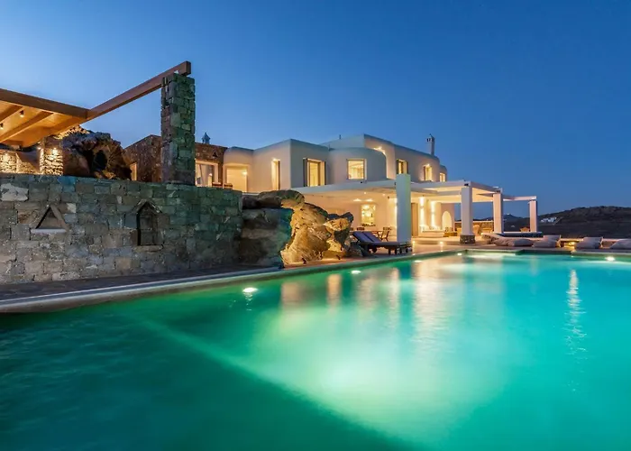 Gorgeous Mykonos Villa 12 Bedrooms Villa Nova Light Private Pool Panoramic Sea Views Elia