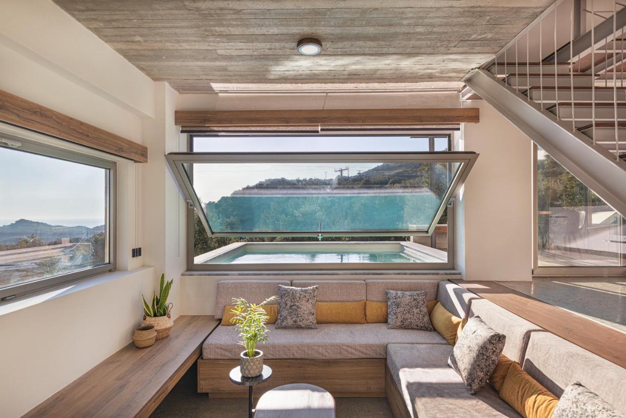 New Modern Villa Domus Rodia With Private Pool & Bbq, 4Km From Nearest Beach Villa Mariou