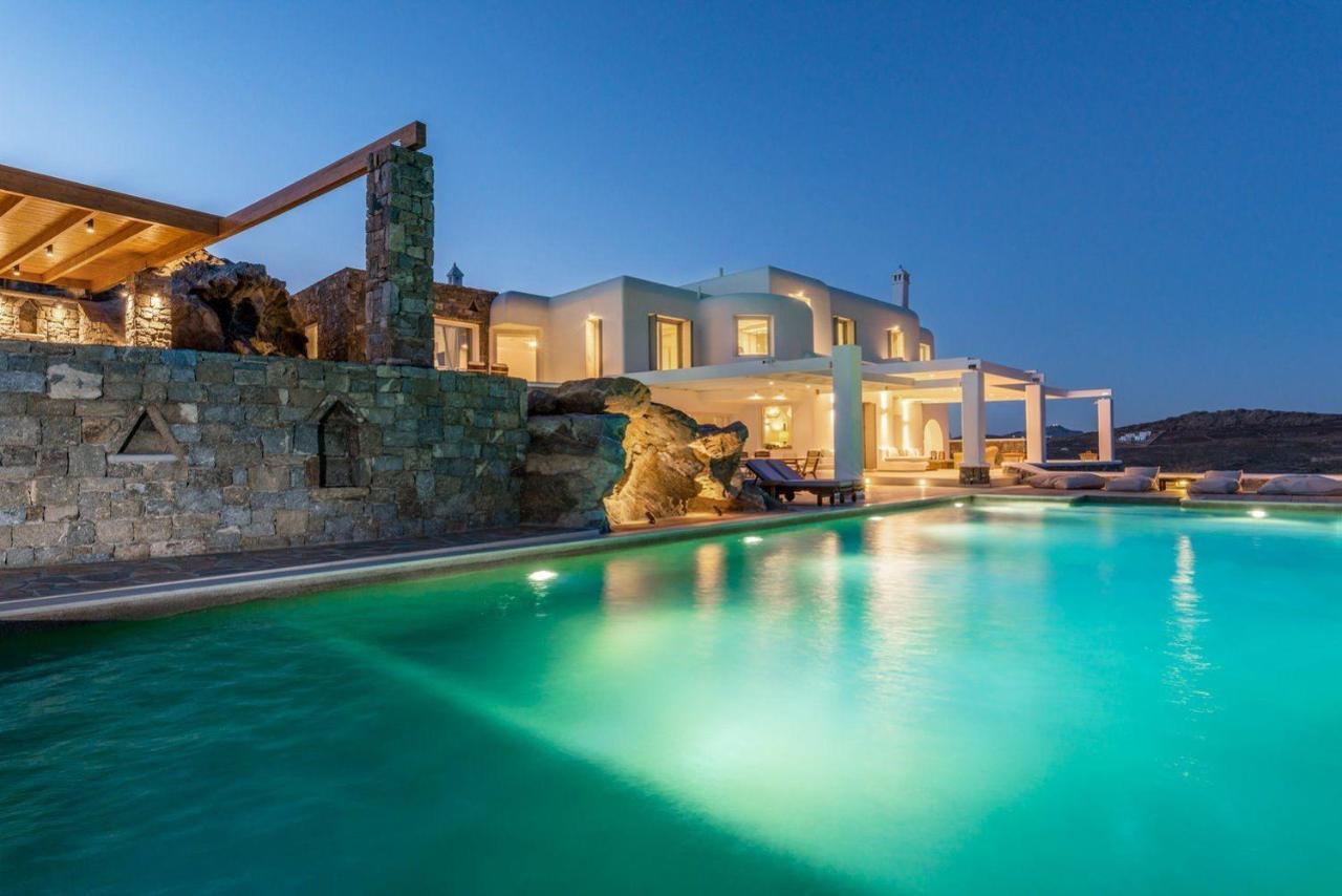 Gorgeous Mykonos 12 Bedrooms Nova Light Private Pool Panoramic Sea Views Elia Villa Elia (Mykonos)