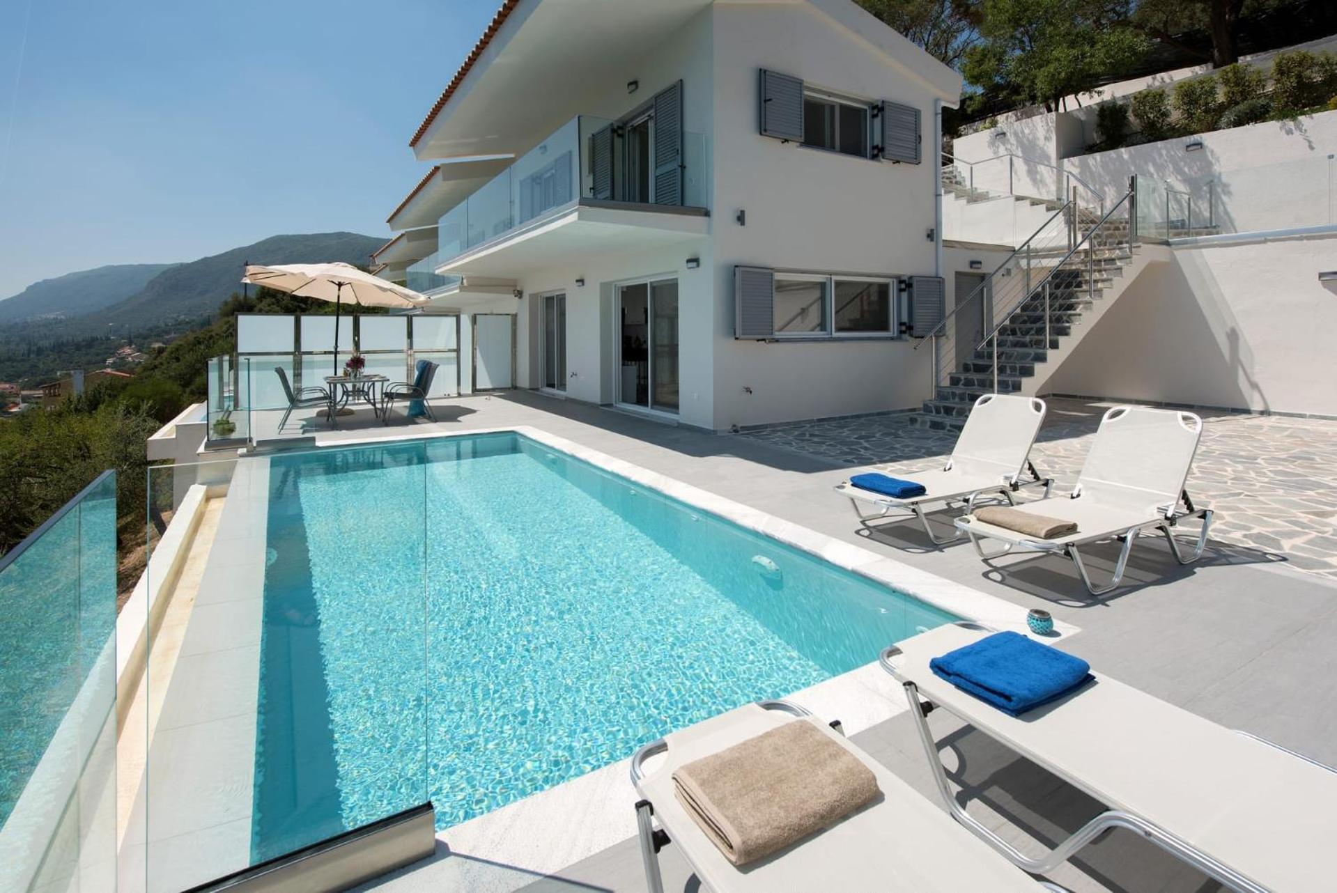 Astounding Corfu Villa 2 Bedrooms Villa Clara Wonderful Sea Mountain Views Pirgi Villa