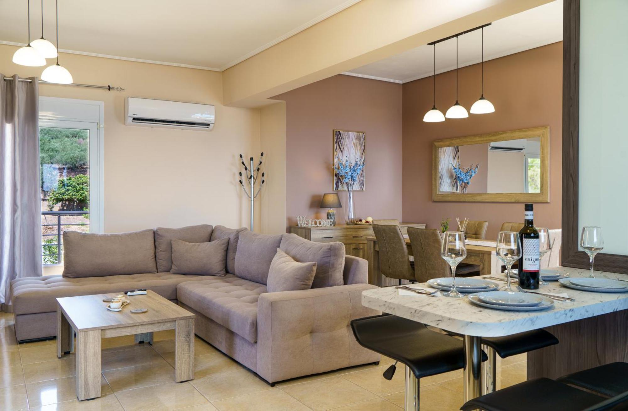 Mountain And Sea - Stunning Sea View Luxury Apartment Achlia