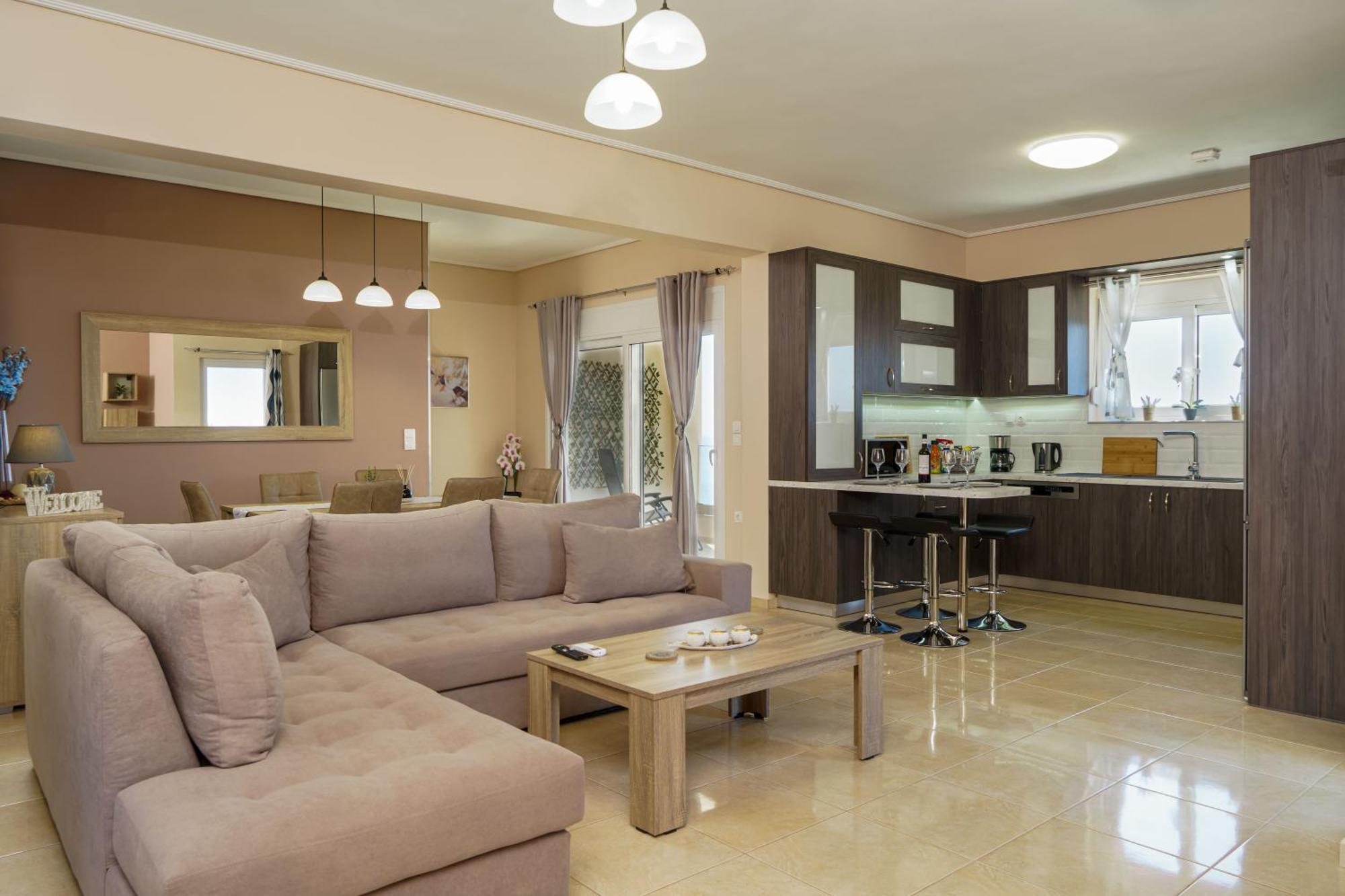Mountain And Sea - Stunning Sea View Luxury Apartment Achlia