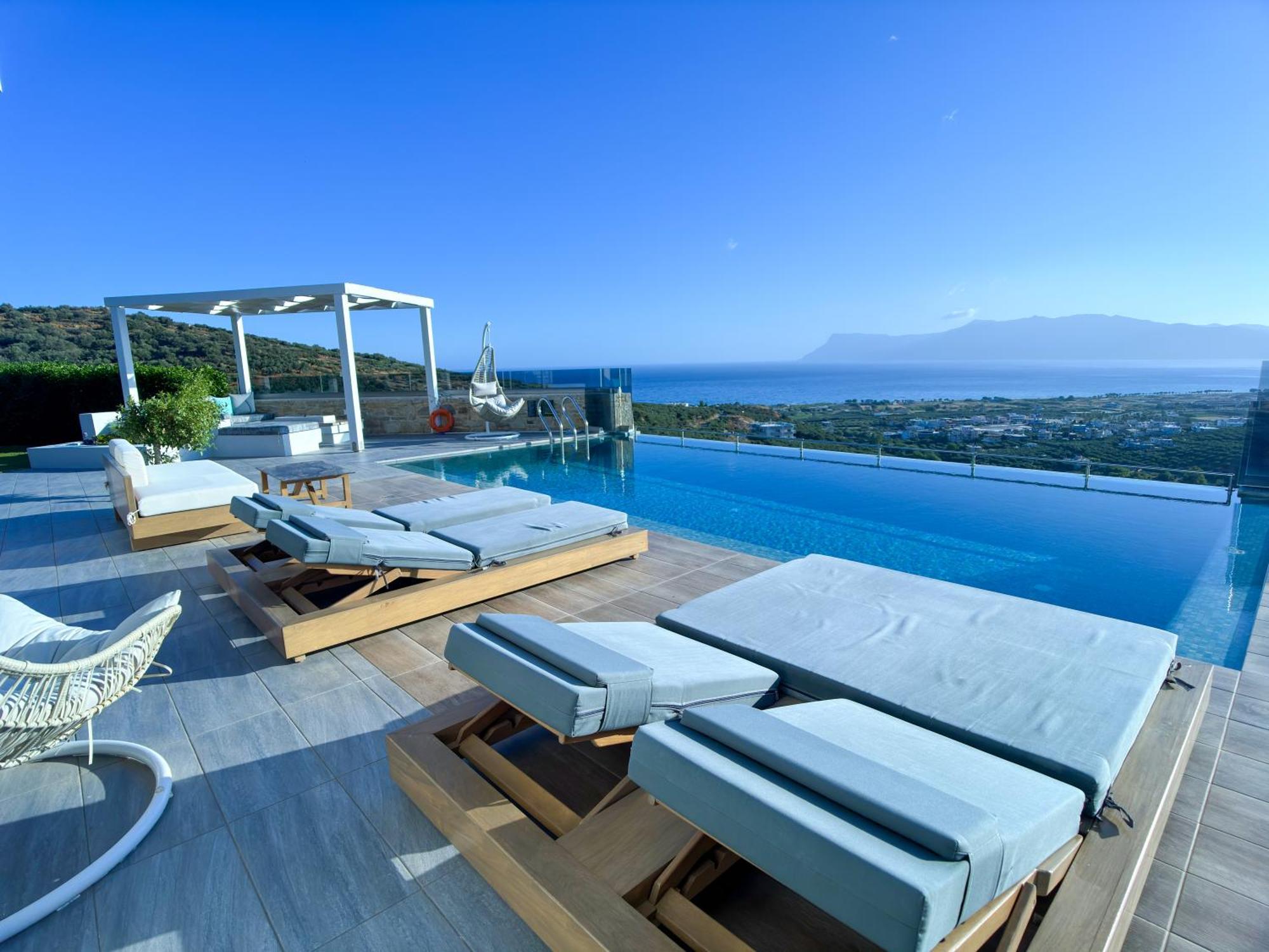 Heated Pool & Jacuzzi, Sea View - Paleokastro Luxury Villa *