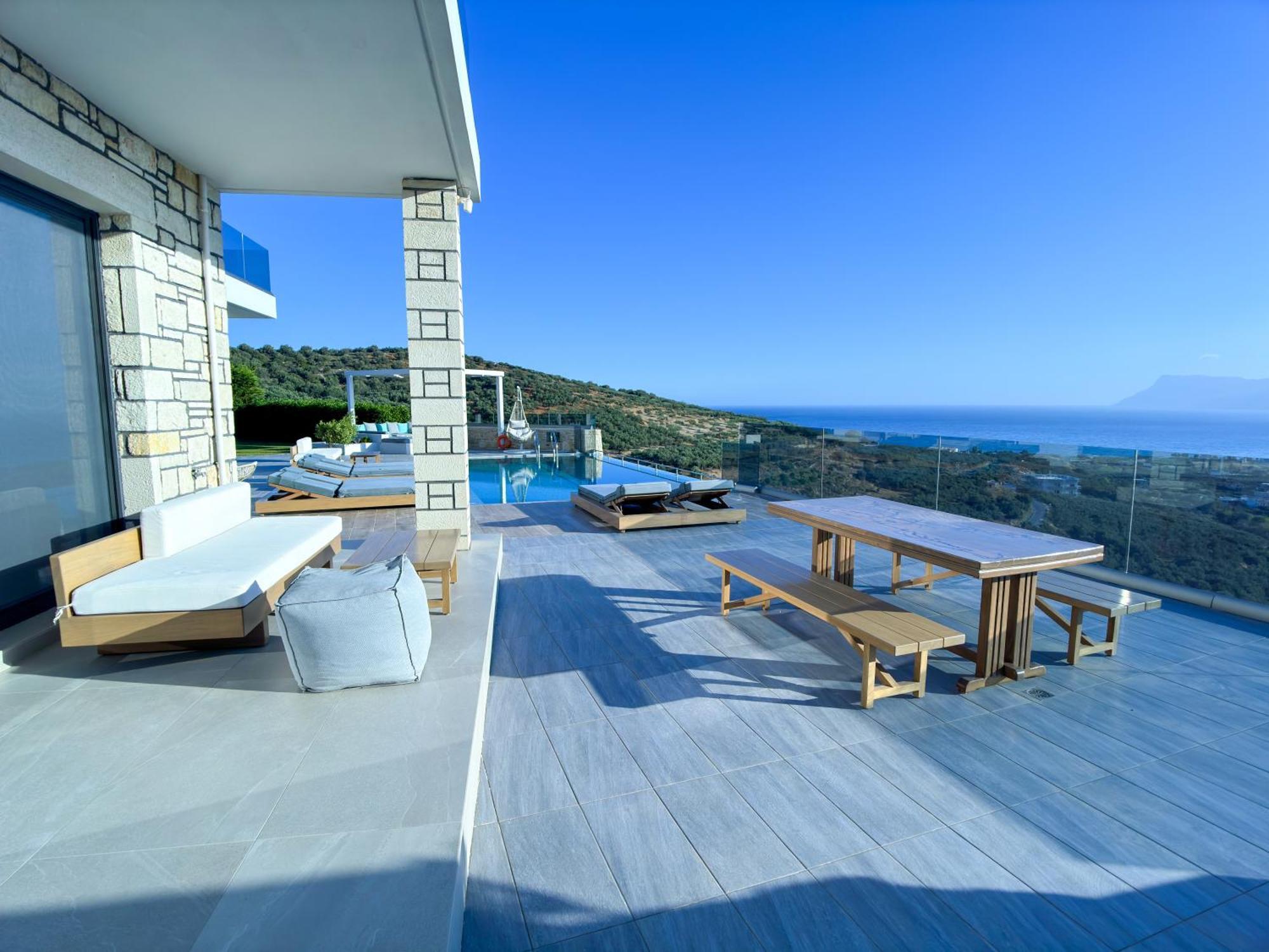 Villa Heated Pool & Jacuzzi, Sea View - Paleokastro Luxury *
