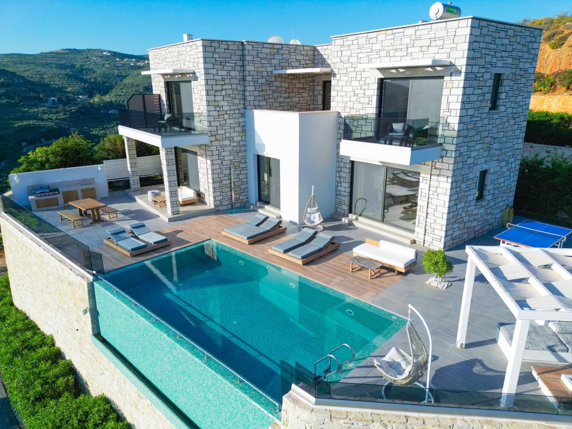 Heated Pool & Jacuzzi, Sea View - Paleokastro Luxury