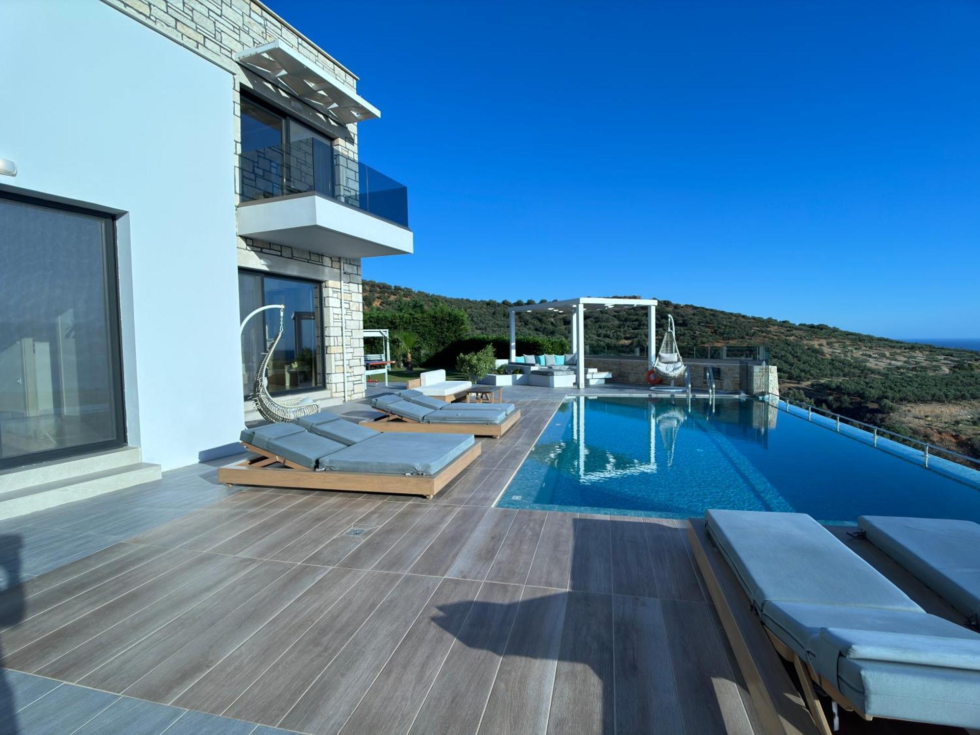 Villa Heated Pool & Jacuzzi, Sea View - Paleokastro Luxury *
