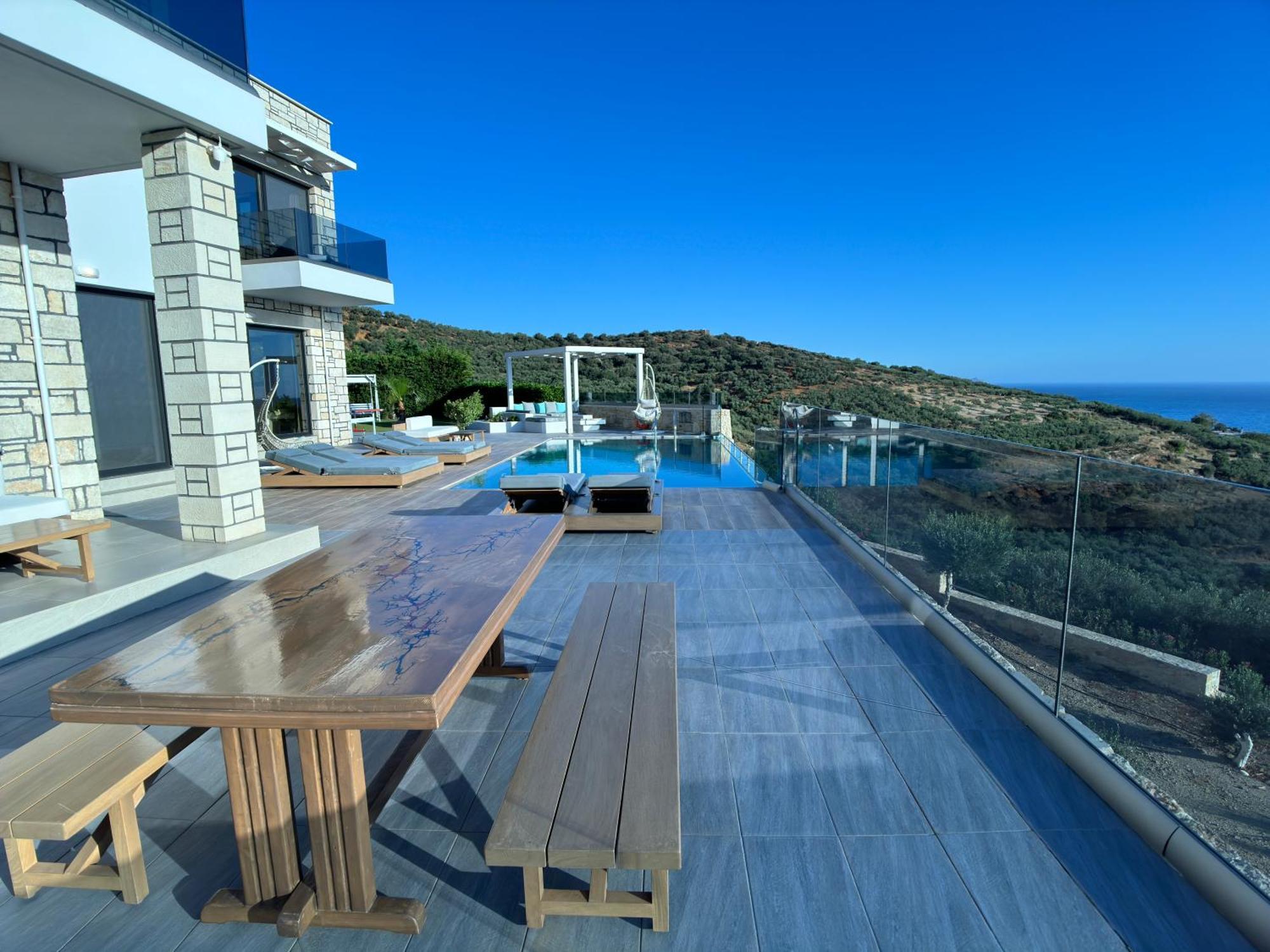 Heated Pool & Jacuzzi, Sea View - Paleokastro Luxury Villa