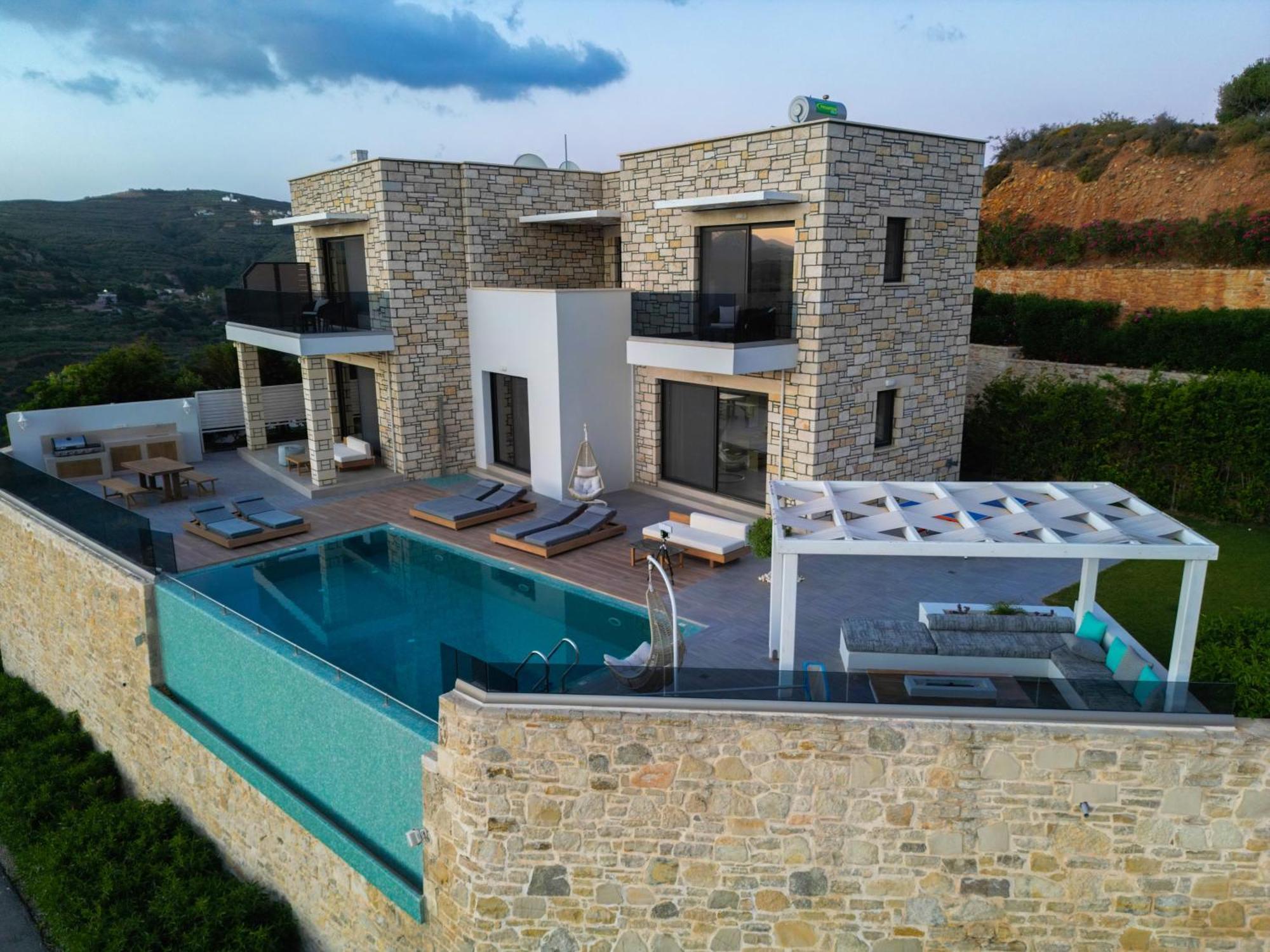 Heated Pool & Jacuzzi, Sea View - Paleokastro Luxury Villa *