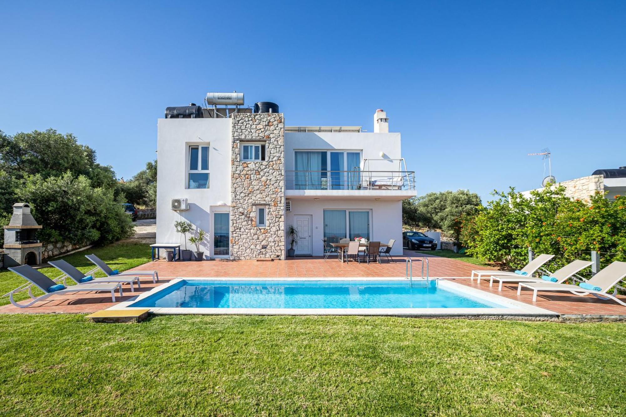 Dimitra With Private Pool And Sea View -the Ground Floor Of A Two Storey Building