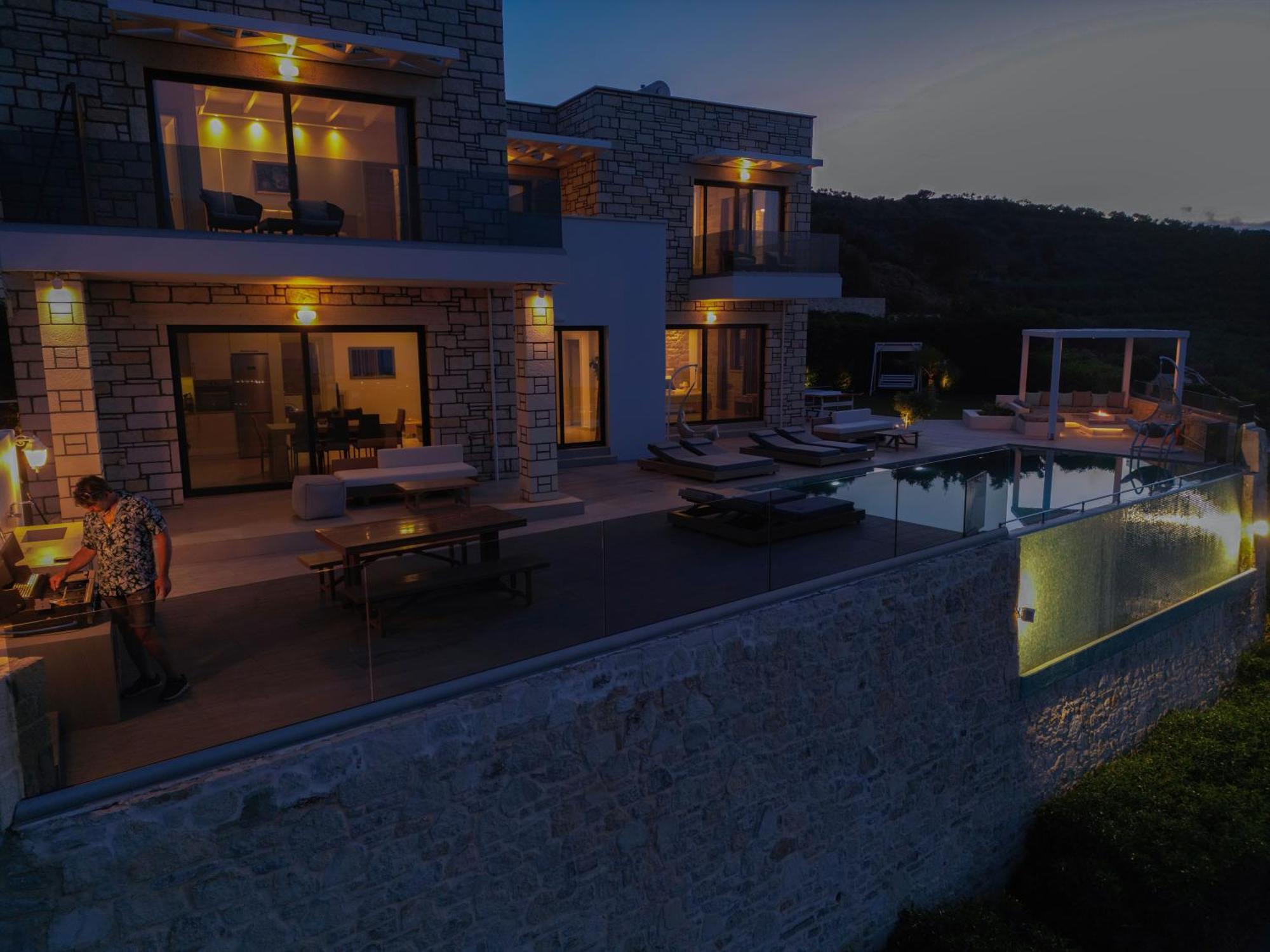 Heated Pool & Jacuzzi, Sea View - Paleokastro Luxury Villa *