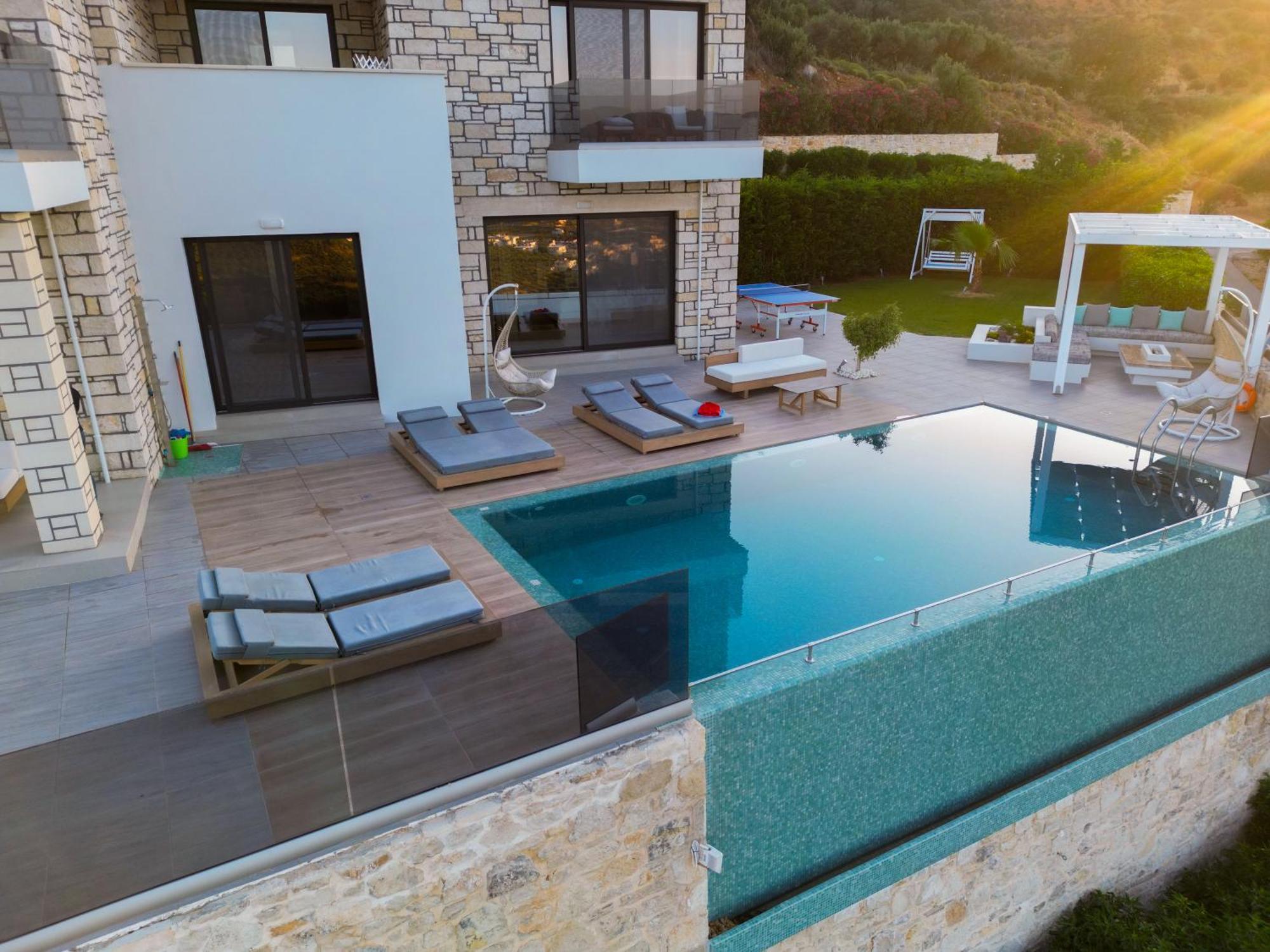 Heated Pool & Jacuzzi, Sea View - Paleokastro Luxury Villa