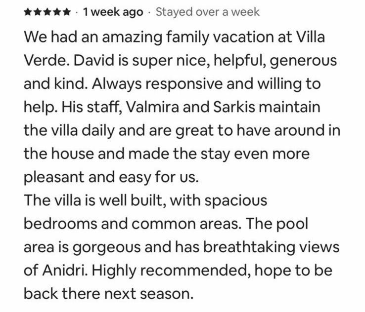 Staffed, Unique And Luxurious Coastal In Beautiful Anidri, Villa Palaiochora