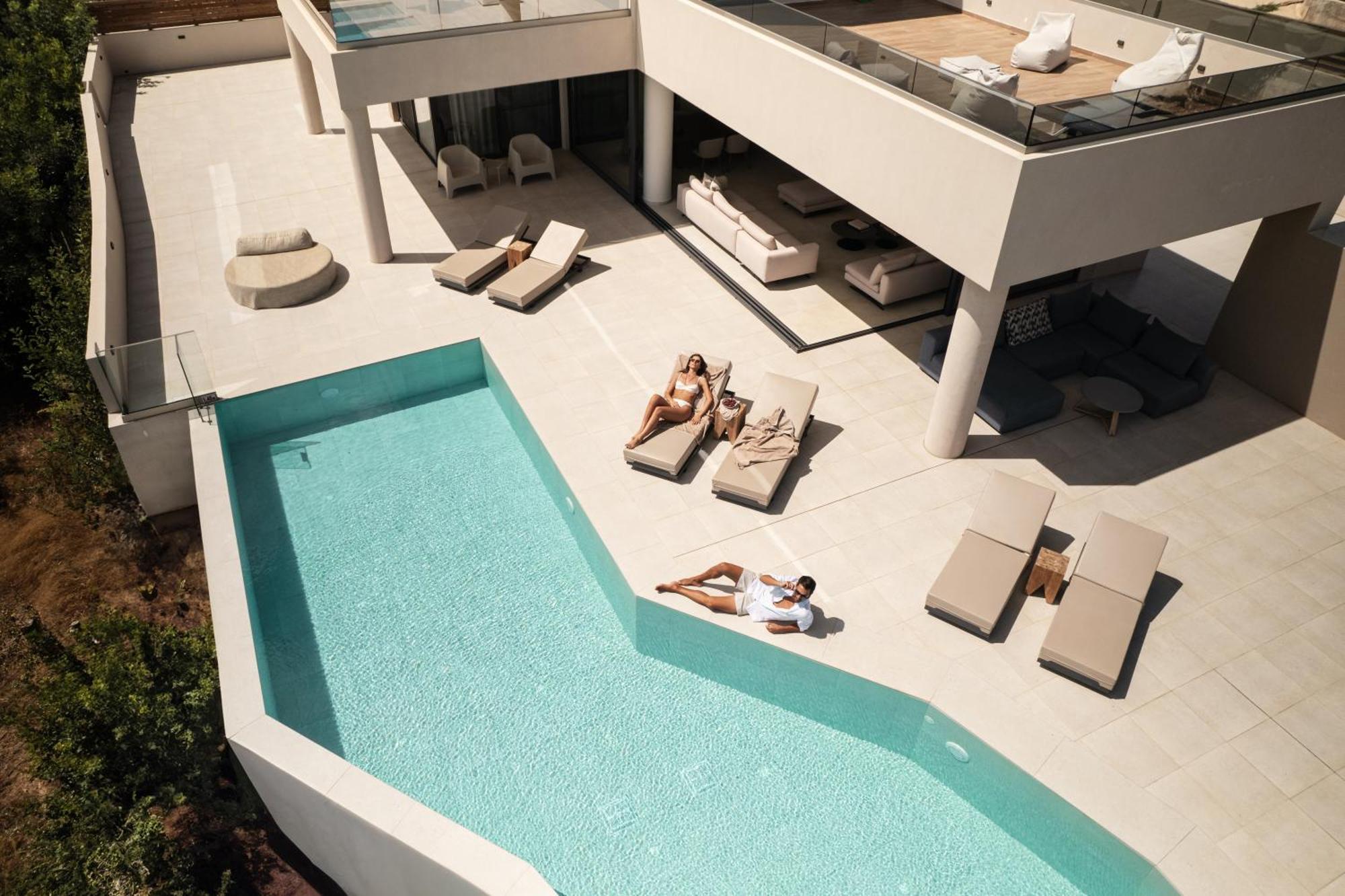 Aerial - Sea & Gaze With Daily Housekeeping By Etouri Villa Atsipopoulo