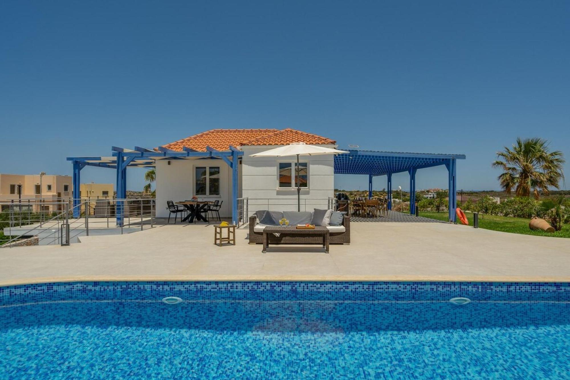 Hemera Ocean View Private Heated Pool Villa Chorafakia