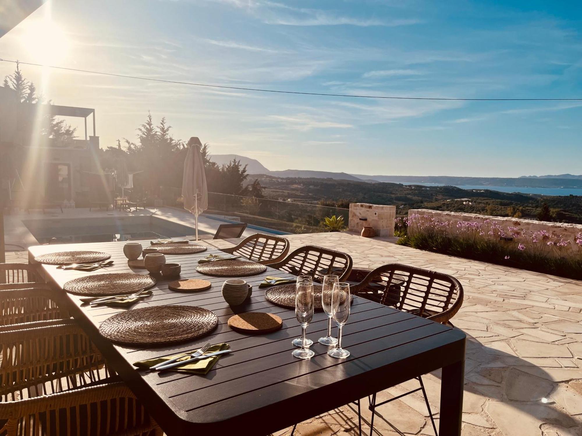 Villa Anthos - Superb Panoramic Sea And Hill Views With Private Pool Gavalochori