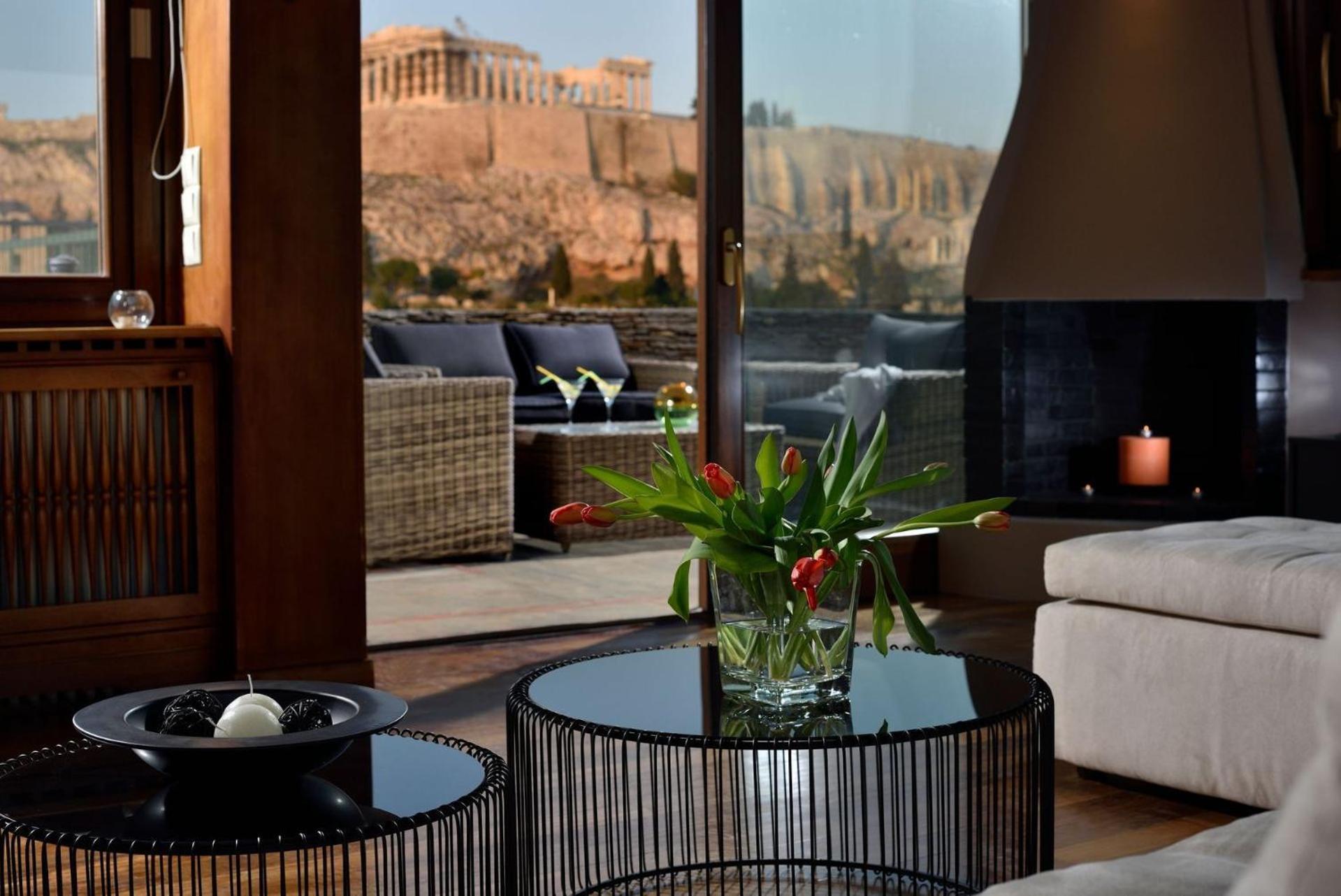 Outstanding Karyatis Luxury Maisonette 3 Bedrooms Stunning View Of The Acropolis * Athens