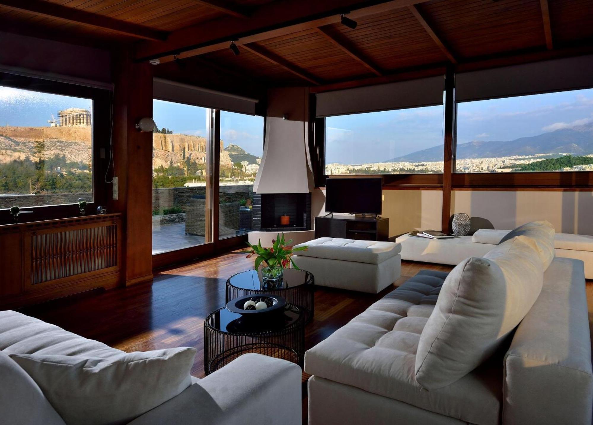 Outstanding Karyatis Luxury Maisonette 3 Bedrooms Stunning View Of The Acropolis Villa