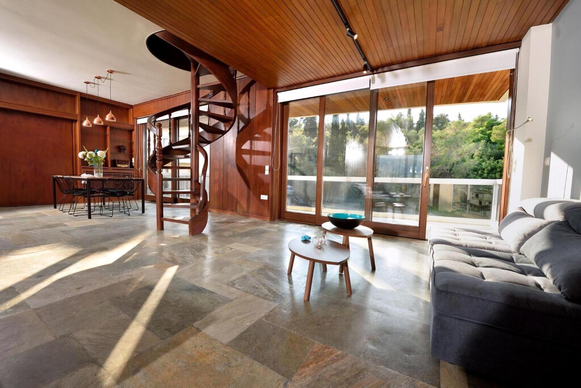 Outstanding Karyatis Luxury Maisonette 3 Bedrooms Stunning View Of The Acropolis Villa Athens